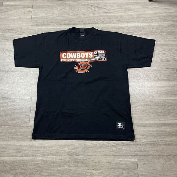 Vintage Oklahoma State Cowboys Shirt Mens Extra Large Black NCAA Baseball - Picture 1 of 9